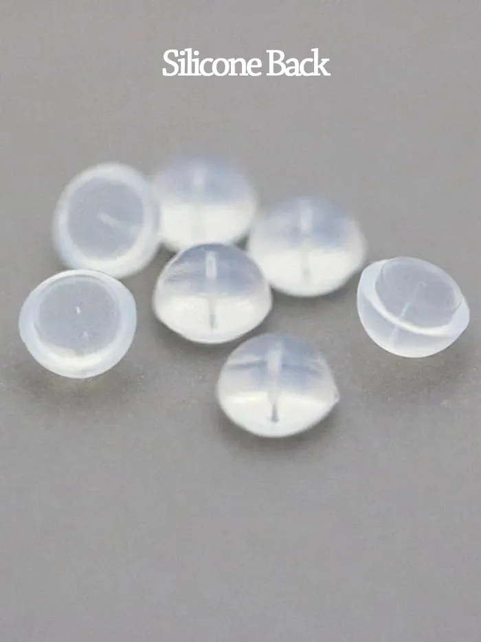 14K Gold Solid and Silicone earring backs MinimalBijoux Earrings