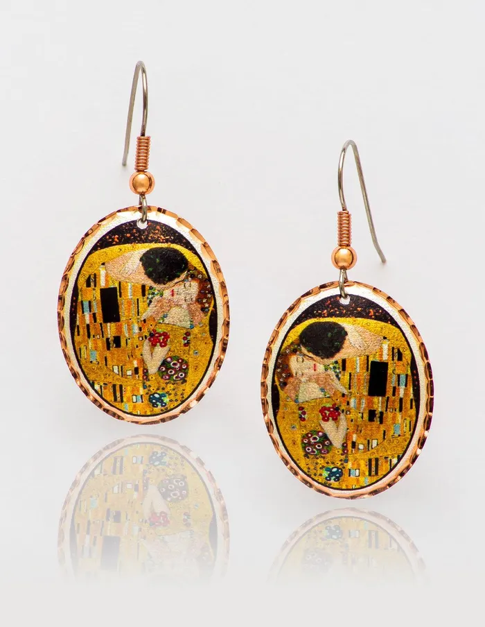 artuckycom Earrings Gustav Klimt The Kiss Earring