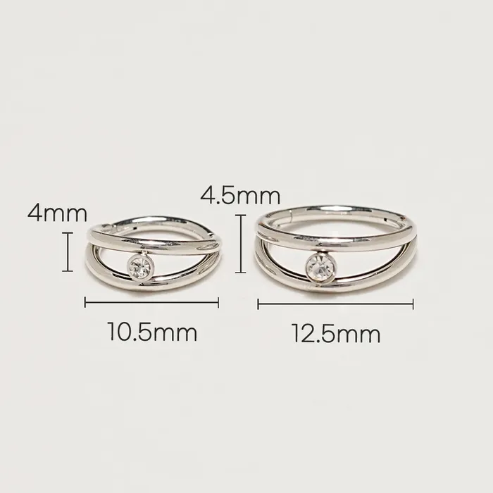 Line Eyes Cartilage Ear Hoop Piercing 16G MinimalBijoux Earrings