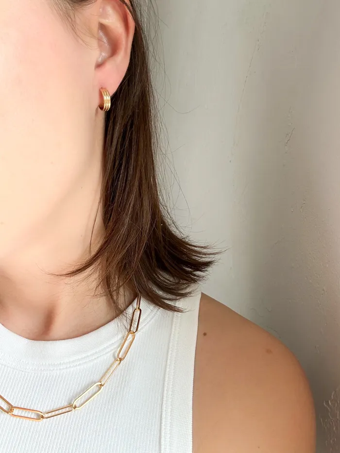 Sheena Marshall Earrings Triple Hoop Earrings Gold Fill
