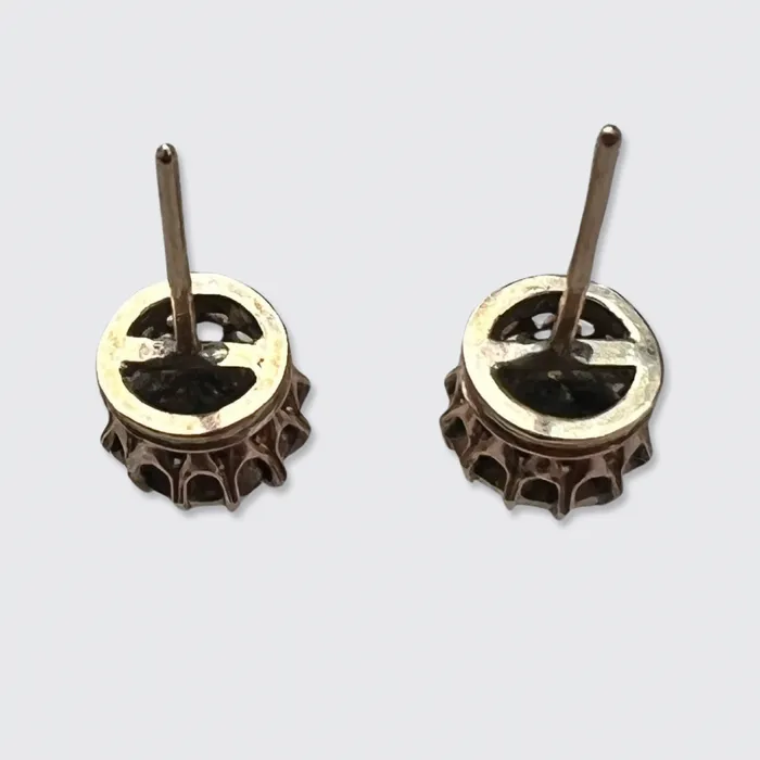 21stfinds Earrings Victorian Rosecut Diamond Earrings
