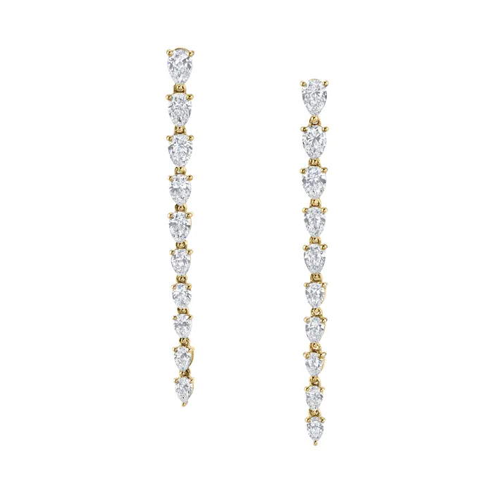 anitako SMALL PEAR DIAMOND DROP EARRINGS Earrings
