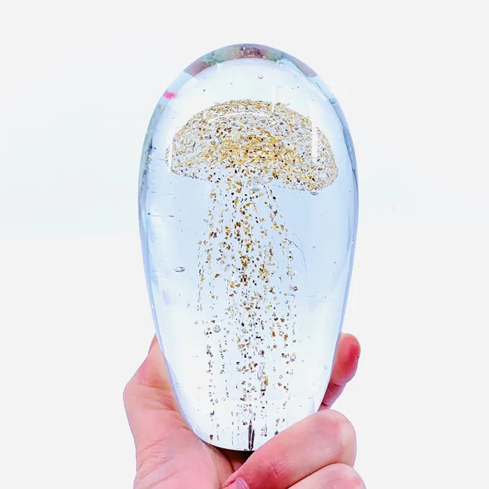 Chesapeake Bay PreStyled Sets Dome Jellyfish Paperweight 1 Gold Splendor