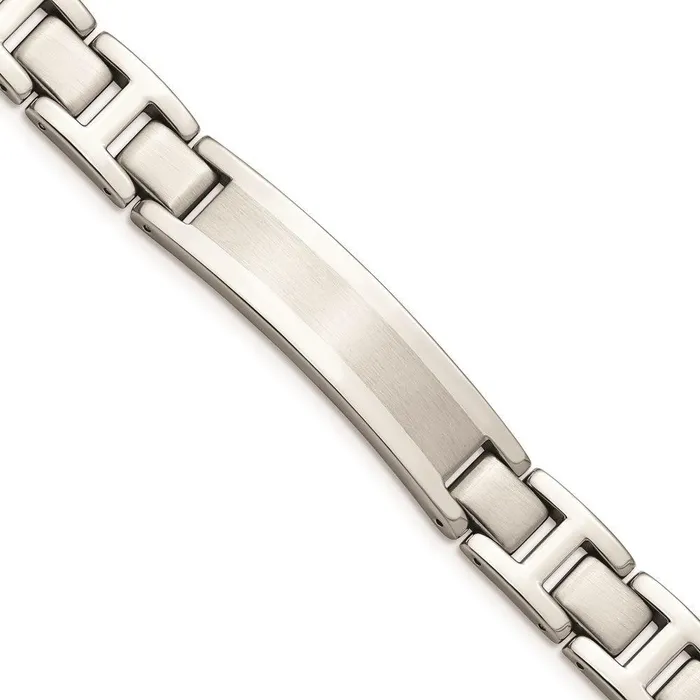 Chisel Bracelets Stainless Steel Brushed and Polished 825 ID Link Bracelet