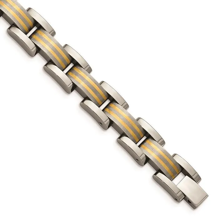 Chisel Bracelets Titanium14K Inlay PolishedMatte Bracelet