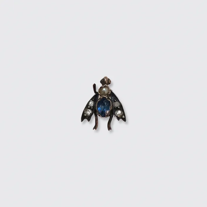Diamond Sapphire Fly Earring Stickpin Conversion 21stfinds Earrings