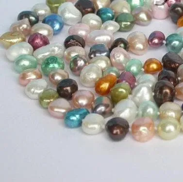 Divine Inspiration Styles BAYLEY Design Womens Fine Fashion Genuine Freshwater Rainbow Pearl Necklace Necklaces