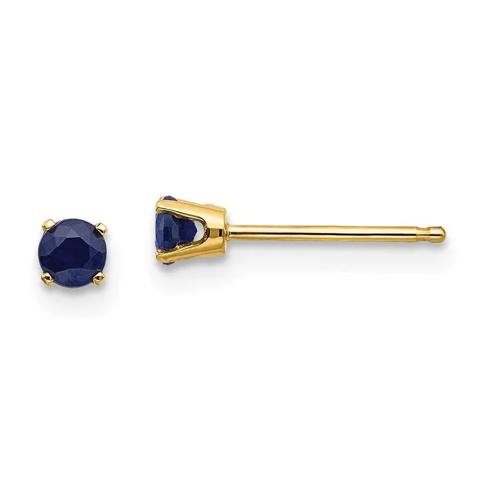 Earrings 14k 3mm SeptemberSapphire Post Earrings Jewelry