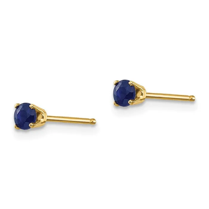 Earrings 14k 3mm SeptemberSapphire Post Earrings Jewelry Earrings 14k 3mm SeptemberSapphire Post Earrings Jewelry