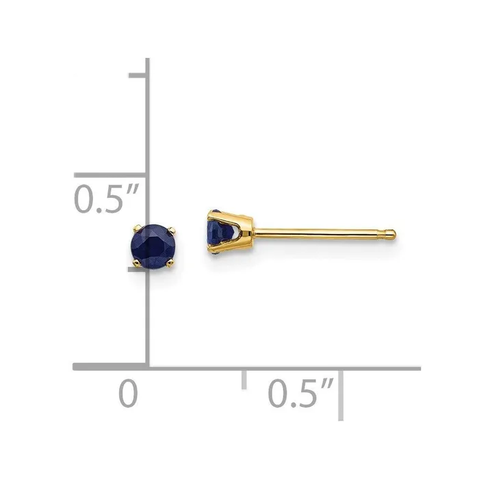 Earrings 14k 3mm SeptemberSapphire Post Earrings Jewelry Earrings 14k 3mm SeptemberSapphire Post Earrings Jewelry
