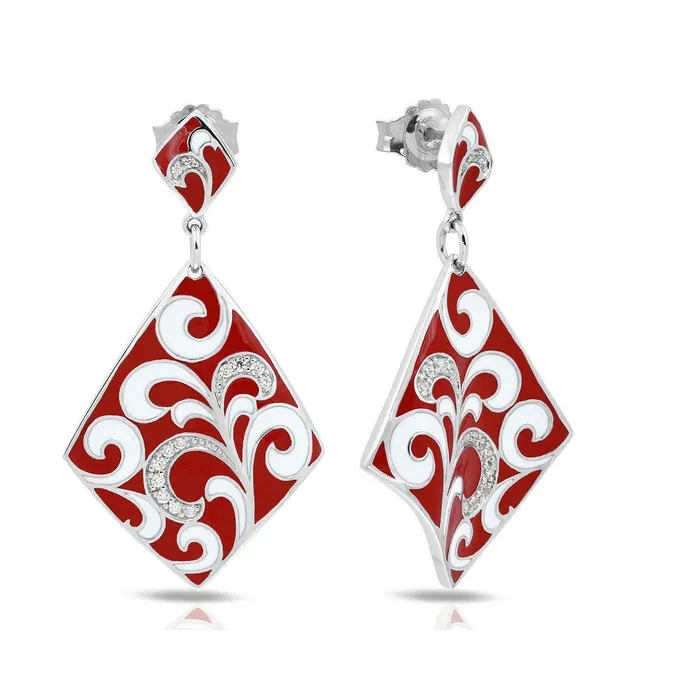 Earrings Belle Etoile Contessa Earrings Red Belle Etoile