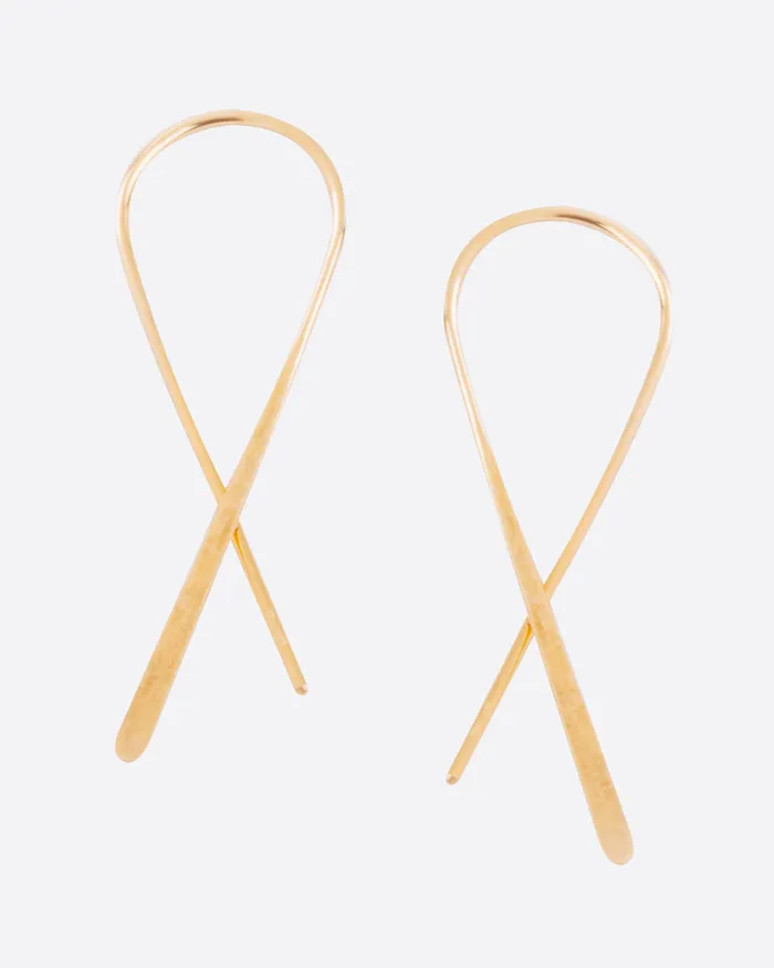 Earrings CHRISTINE FAIL Medium Crossed Hook Earrings