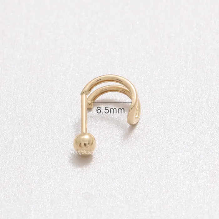 Earrings Double Wire Hoop Piercing from J Shop