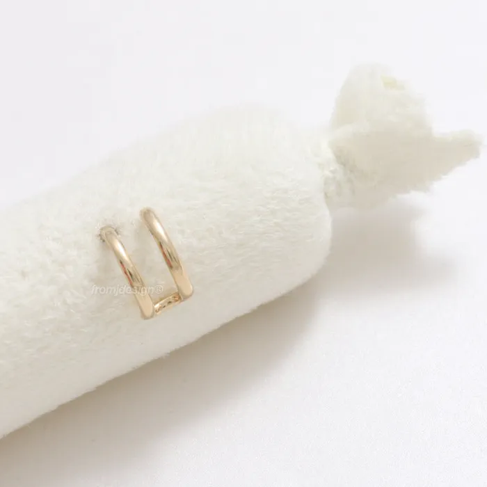Earrings Double Wire Hoop Piercing from J Shop