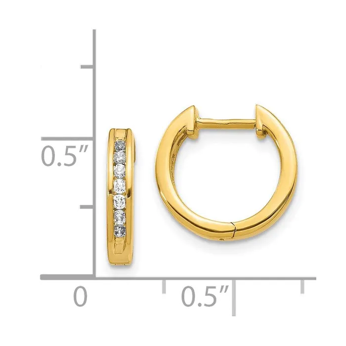 Earrings Jewelry 14k Diamond Hinged Hoop Earrings Earrings Jewelry 14k Diamond Hinged Hoop Earrings