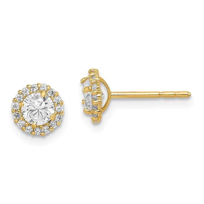 Earrings Jewelry Madi K Kids 14K CZ Post Earrings