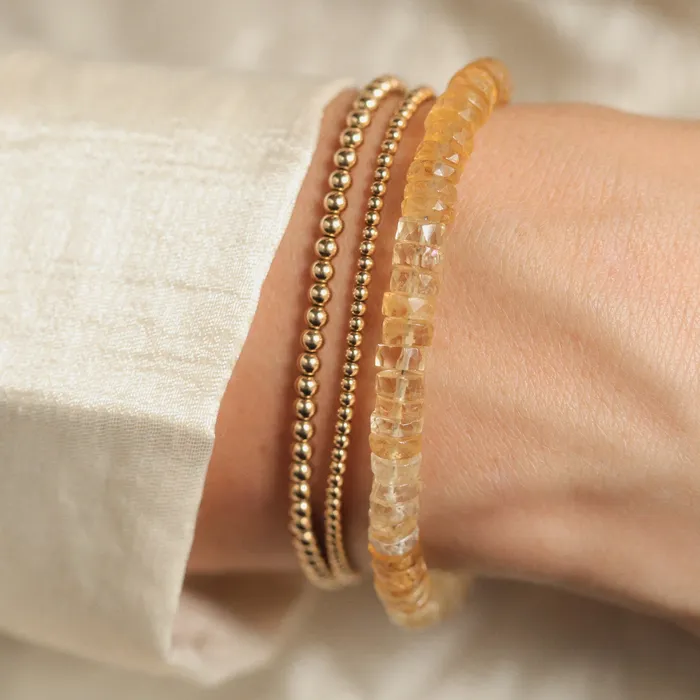 Earthly Abundance Bracelets Citrine heishi bracelet Earthly Abundance Bracelets Citrine heishi bracelet
