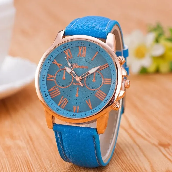 GENEVA Womens Fine Fashion Premium Quality Luxury Style Leather Watch Divine Inspiration Styles Watches