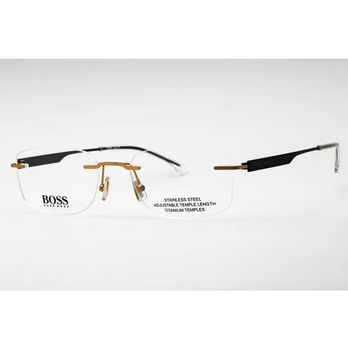 Hugo Boss Mens Eyeglasses Matte Gold Rectangular Metal Frame BOSS 1265C 0AOZ 00 Hugo Boss Earrings Hugo Boss Mens Eyeglasses Matte Gold Rectangular Metal Frame BOSS 1265C 0AOZ 00 Hugo Boss Earrings