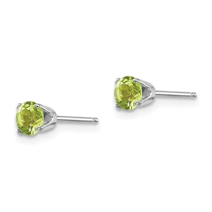 Jewelry 14k White Gold 4mm Peridot Stud Earrings Earrings Jewelry 14k White Gold 4mm Peridot Stud Earrings Earrings