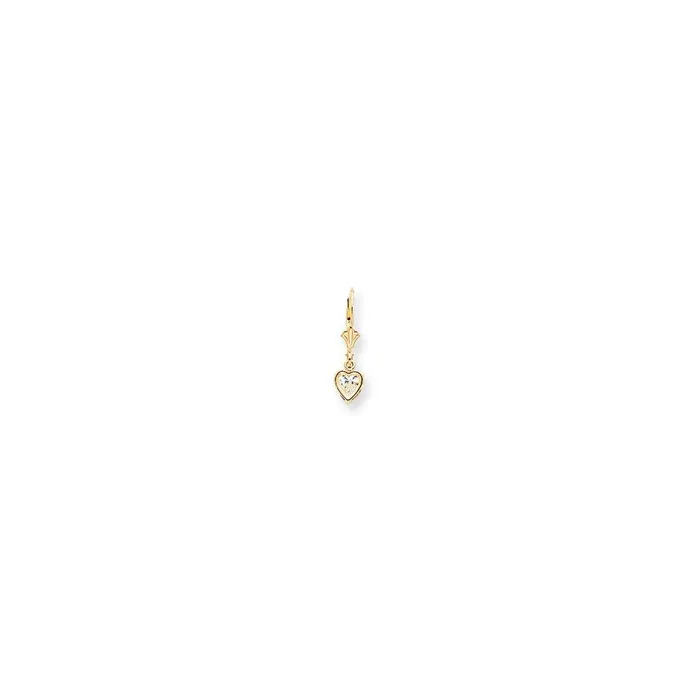 Jewelry Earrings 14k 5x5 Heart Leverback Earring Mounting No Stones Included Jewelry Earrings 14k 5x5 Heart Leverback Earring Mounting No Stones Included