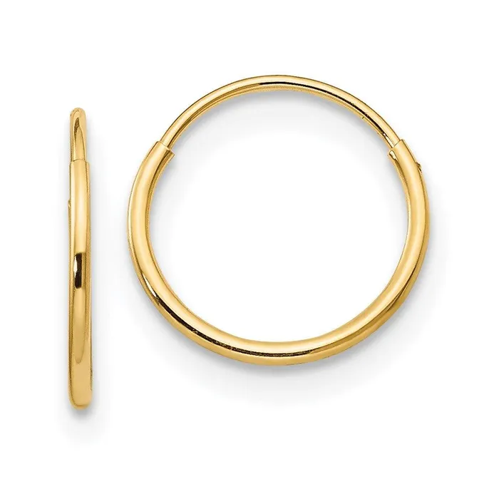 Jewelry Earrings Madi K Kids 14k 1mm Hoop Earrings