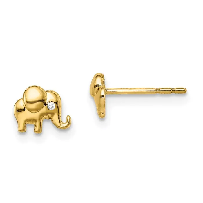 Jewelry Madi K Kids 14k CZ Accent Elephant Post Earrings Earrings