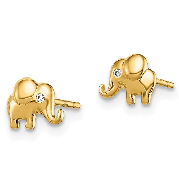 Jewelry Madi K Kids 14k CZ Accent Elephant Post Earrings Earrings Jewelry Madi K Kids 14k CZ Accent Elephant Post Earrings Earrings