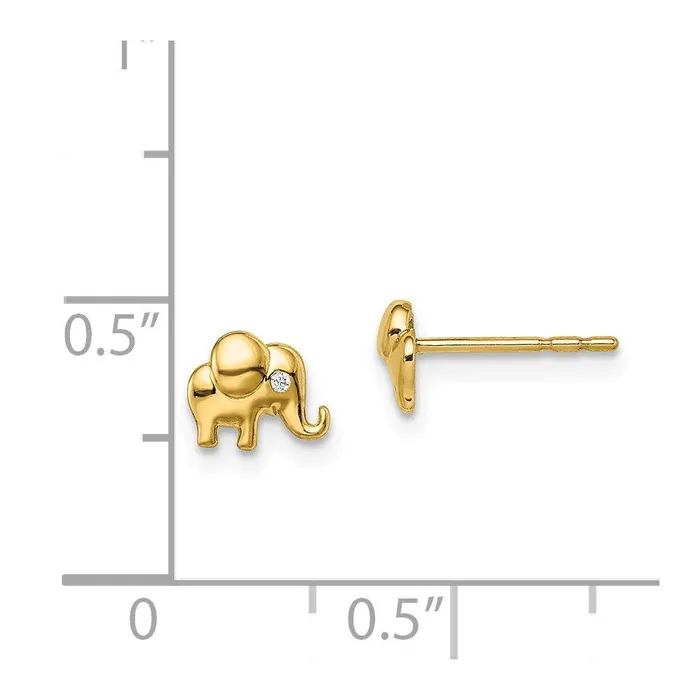 Jewelry Madi K Kids 14k CZ Accent Elephant Post Earrings Earrings Jewelry Madi K Kids 14k CZ Accent Elephant Post Earrings Earrings