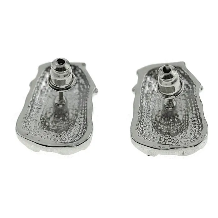 Long Jesus Silver Tone Bling Earrings 19MM Bling Cartel Admin Earrings