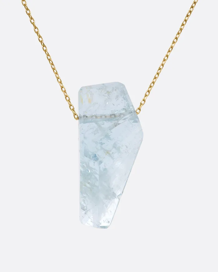 MONAKA Necklaces Freeform Aquamarine Necklace