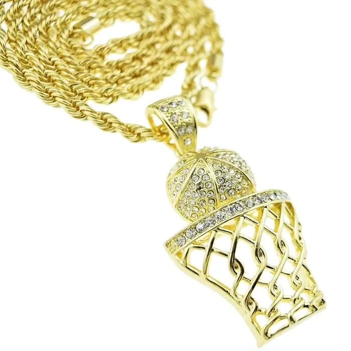 Necklaces Bling Cartel Admin Basketball Hoop Rope Chain Gold Finish Necklace 30 Necklaces Bling Cartel Admin Basketball Hoop Rope Chain Gold Finish Necklace 30