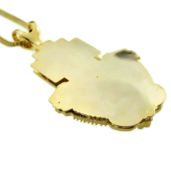 Necklaces Bling Cartel Admin Huge Jesus 3D Combo 36 Franco Chain Gold Finish Necklace