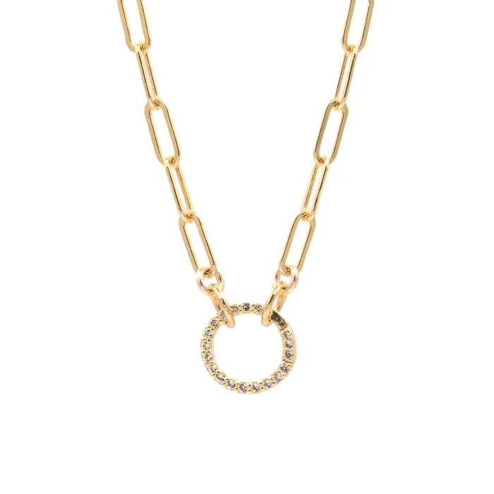 Necklaces Earthly Abundance Jewelry White Topaz Carabiner Necklace