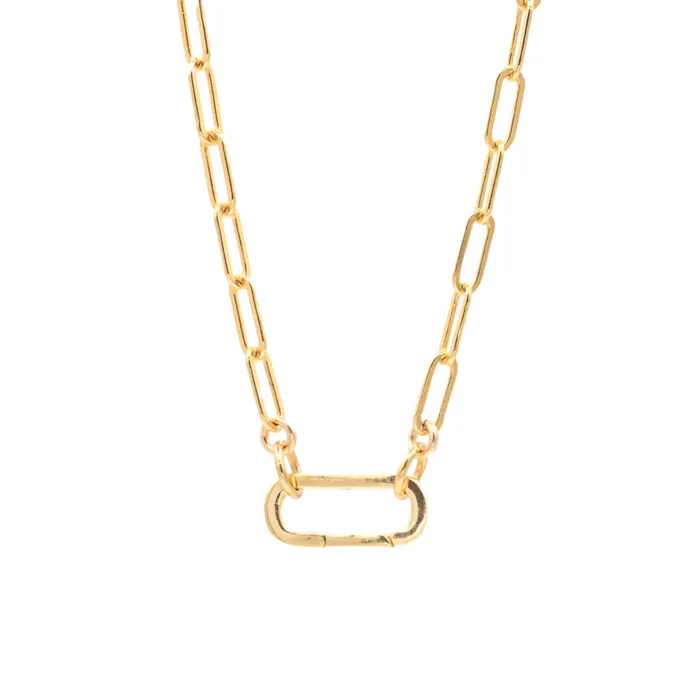 Necklaces Earthly Abundance Jewelry White Topaz Carabiner Necklace