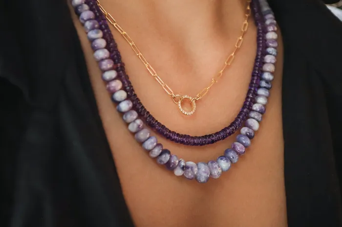 Necklaces Earthly Abundance Jewelry White Topaz Carabiner Necklace