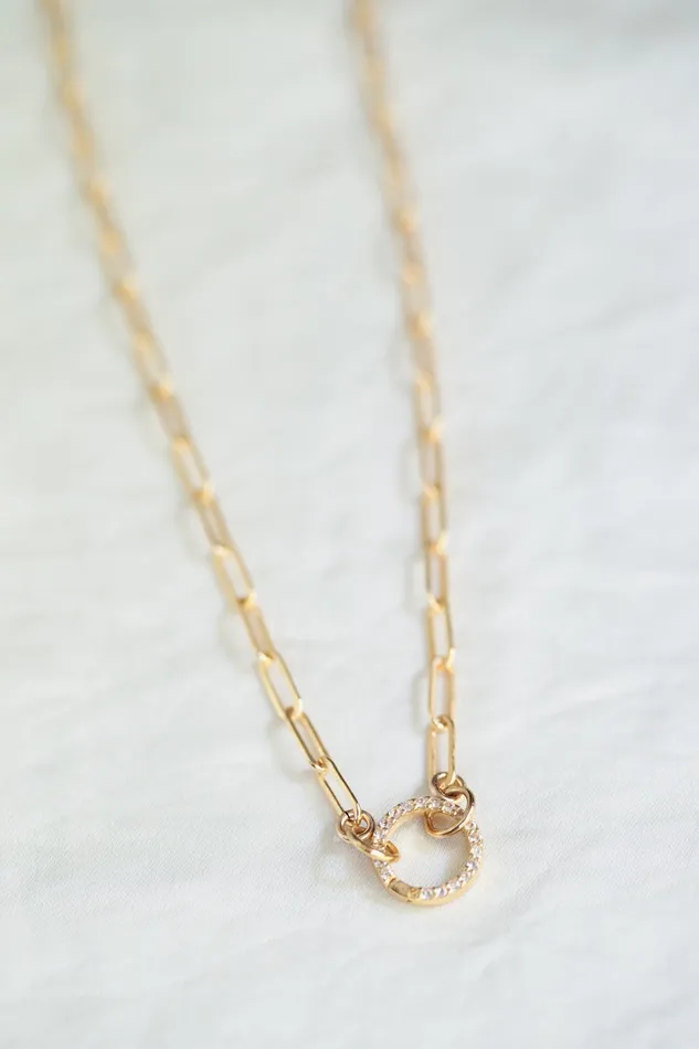 Necklaces Earthly Abundance Jewelry White Topaz Carabiner Necklace