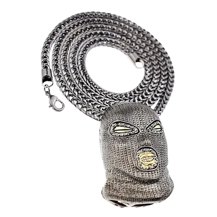 Necklaces Gunmetal Gray Goon Head 36 Franco Chain Necklace Bling Cartel Admin