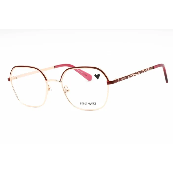 Nine West Earrings Nine West Womens Eyeglasses BurgundyRose Gold Geometric Metal Frame NW1103 602 Nine West Earrings Nine West Womens Eyeglasses BurgundyRose Gold Geometric Metal Frame NW1103 602