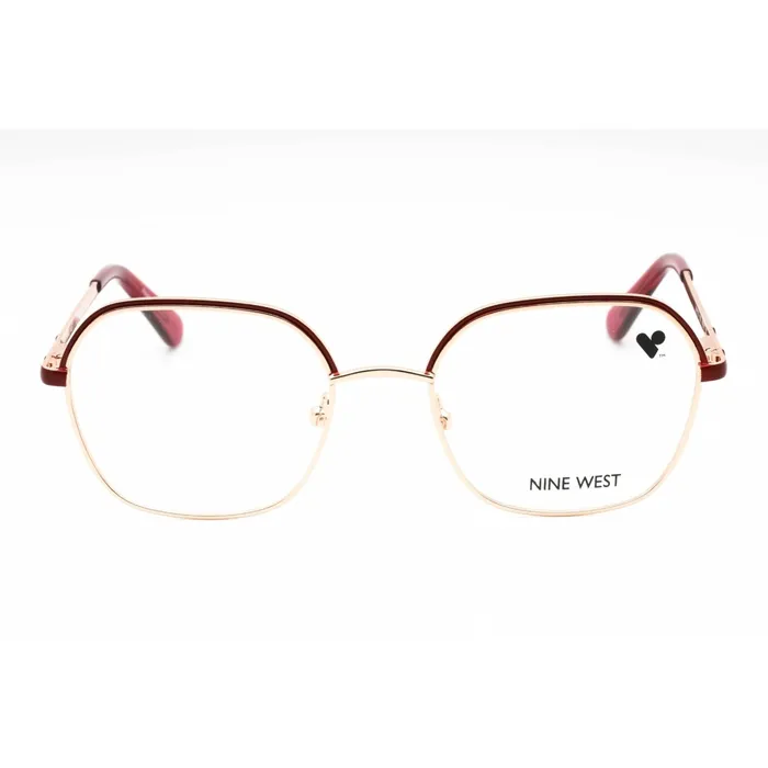 Nine West Earrings Nine West Womens Eyeglasses BurgundyRose Gold Geometric Metal Frame NW1103 602