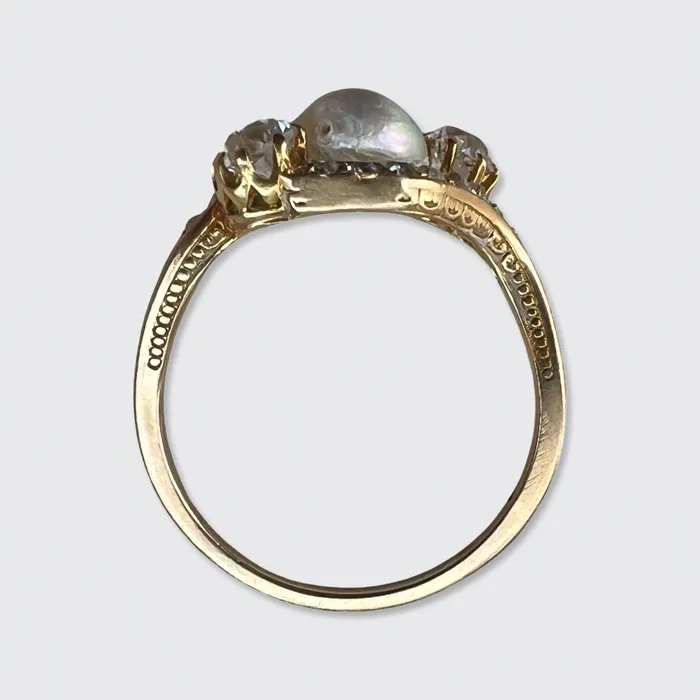 Rings 21stfinds Belle Epoque Pearl Diamond Crossover Ring