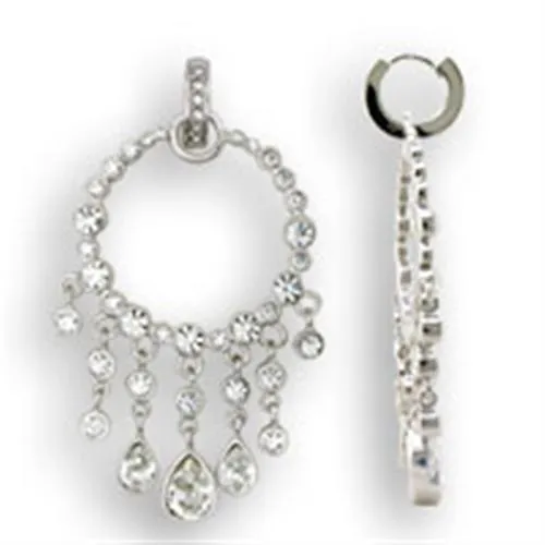 S37108 Rhodium 925 Sterling Silver Earrings with Top Grade Crystal in Clear Alamode Earrings S37108 Rhodium 925 Sterling Silver Earrings with Top Grade Crystal in Clear Alamode Earrings