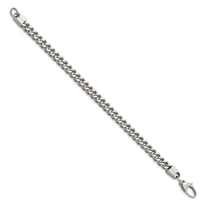 Stainless Steel Franco Link 9in Bracelet Chisel Bracelets