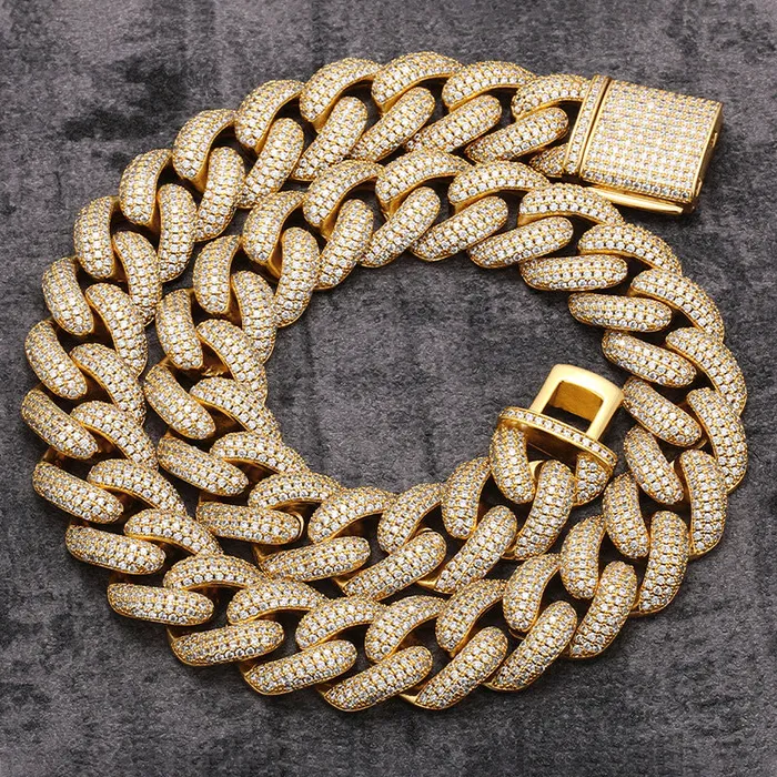 VVS Jewelry Bracelets Thicc AF 20MM Fully Iced Out Diamond Cuban Link Bracelet