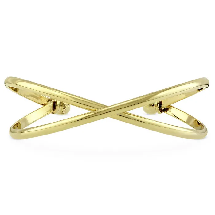 BERRICLE Earrings Criss Cross Cuff in GoldTone