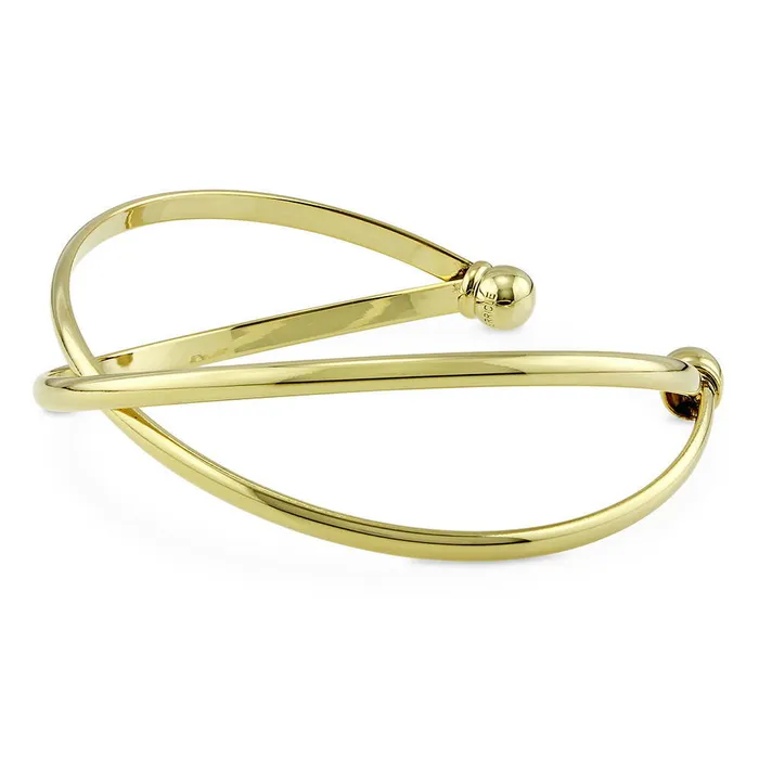 BERRICLE Earrings Criss Cross Cuff in GoldTone