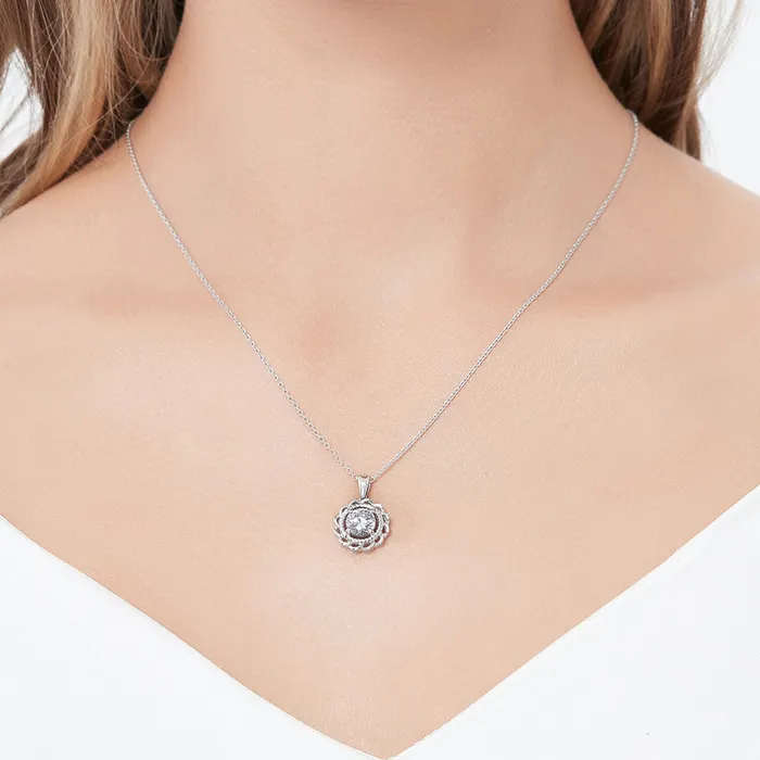 BERRICLE Earrings Solitaire Woven CZ Set in Sterling Silver