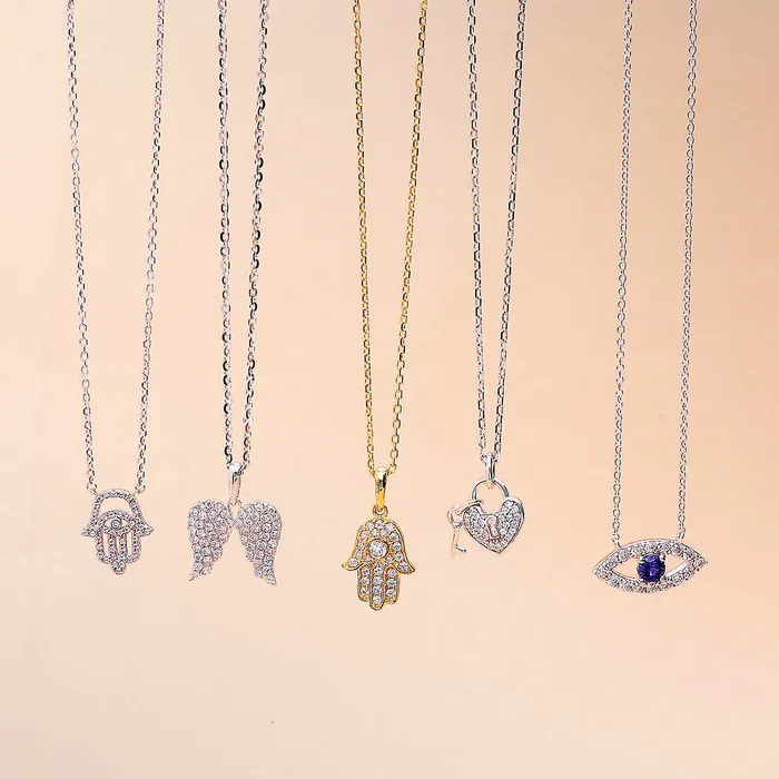 BERRICLE Necklaces Evil Eye CZ Pendant Necklace in Sterling Silver