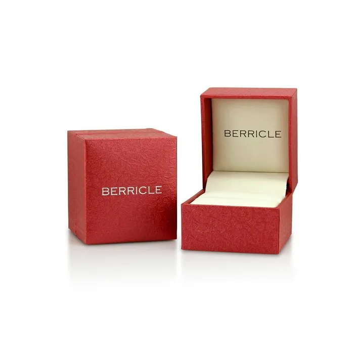 BERRICLE Rings Milgrain Solitaire 1ct CZ Ring Set in Sterling Silver