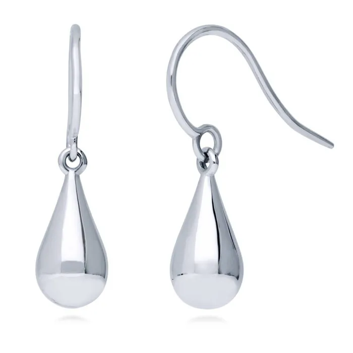 BERRICLE Teardrop Fish Hook Earrings in Sterling Silver Earrings